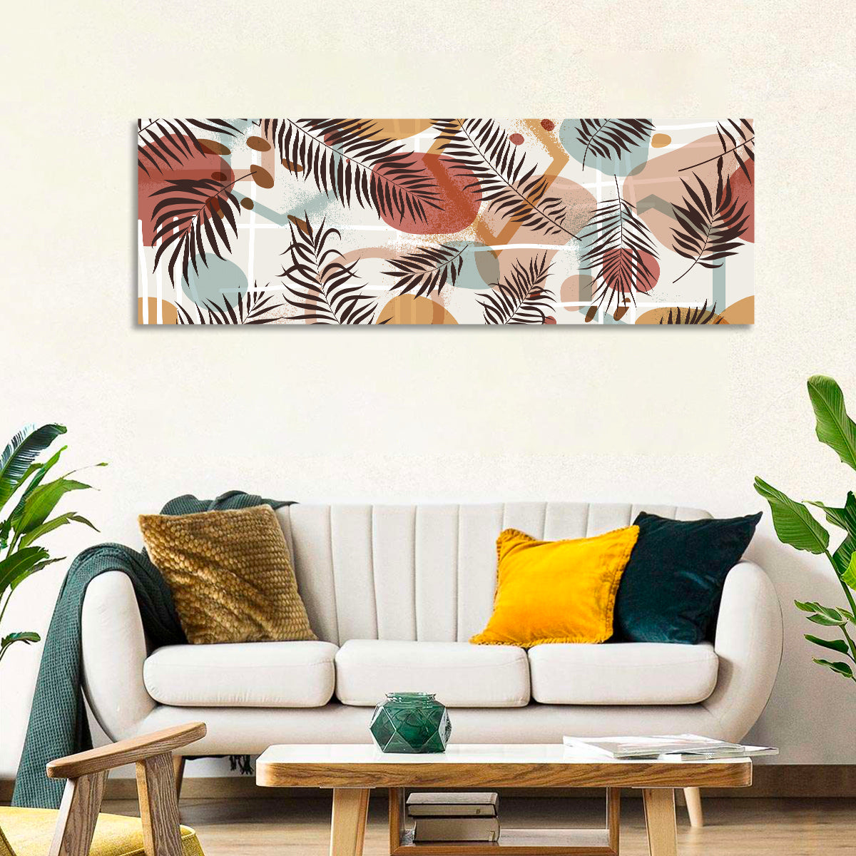 Geometric Tropical Pattern Wall Art