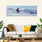 Skier on Snowy Mountain Slope Wall Art