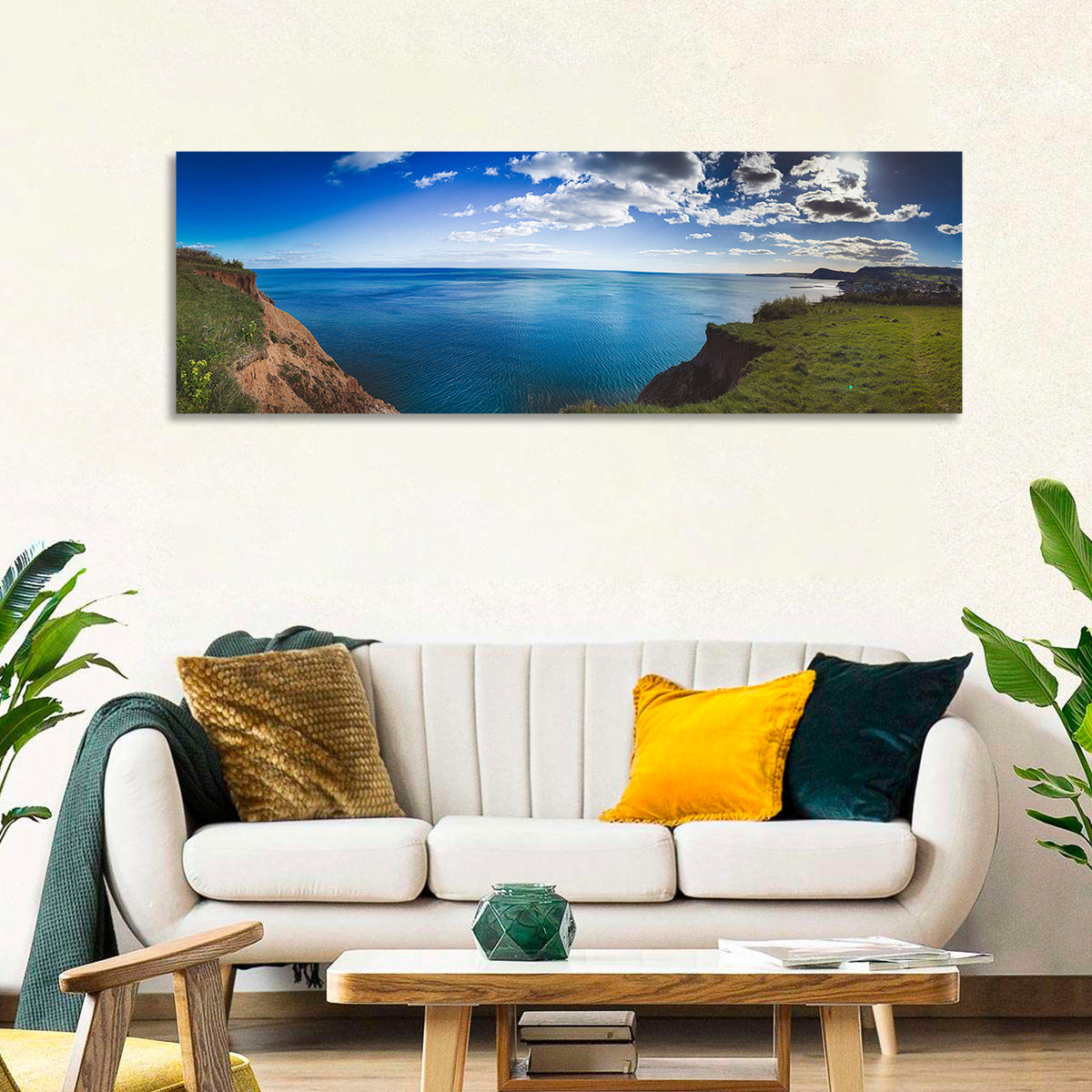 Sidmouth Cliffs and Sea View Wall Art