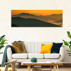 Golden Mist Mountain Valley Wall Art