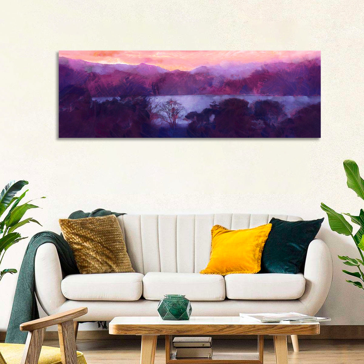 Forest Lake at Dusk Wall Art