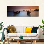 Phi Phi Longtail Boats at Golden Hour Wall Art
