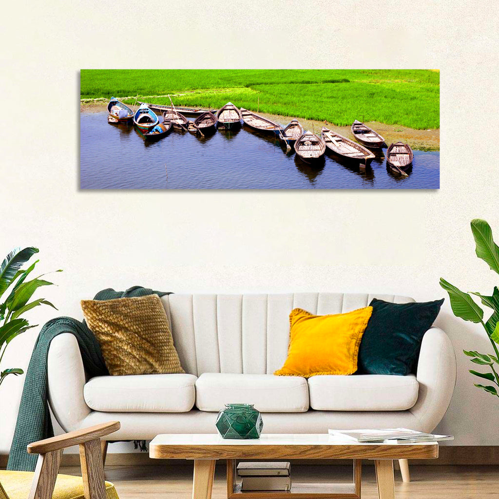 Boats at the Shoreline Wall Art