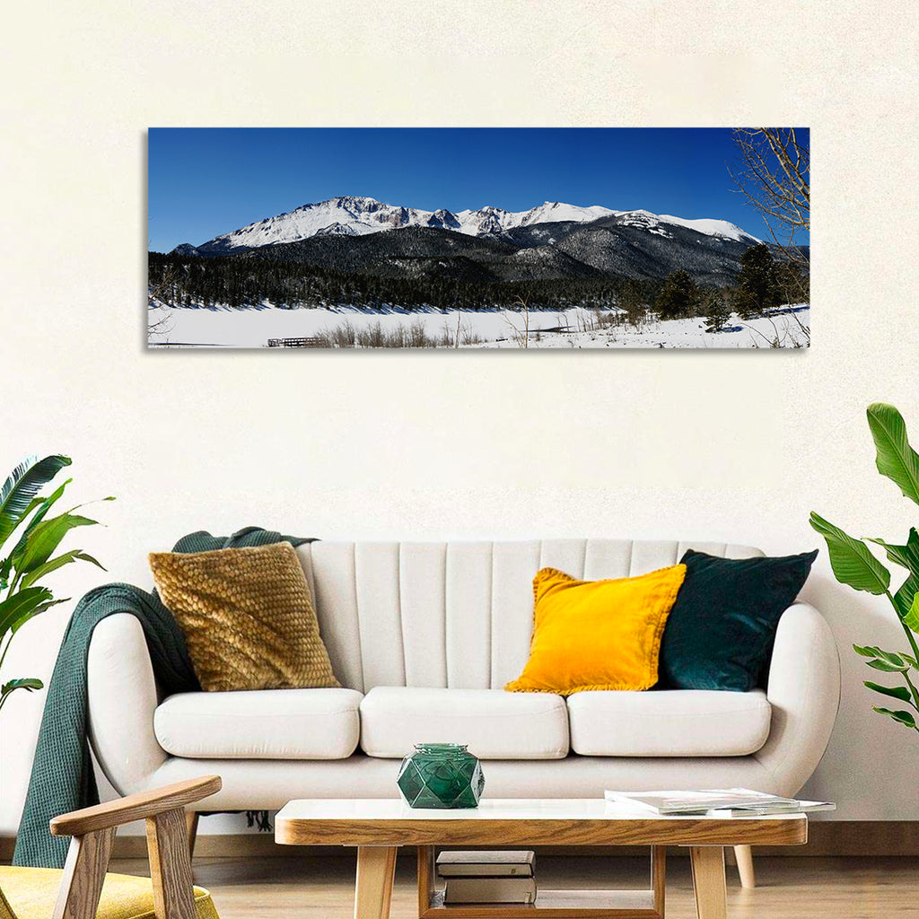 Pikes Peak Winter View Wall Art