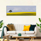 Solitary Tree Over Rapeseed Field Wall Art