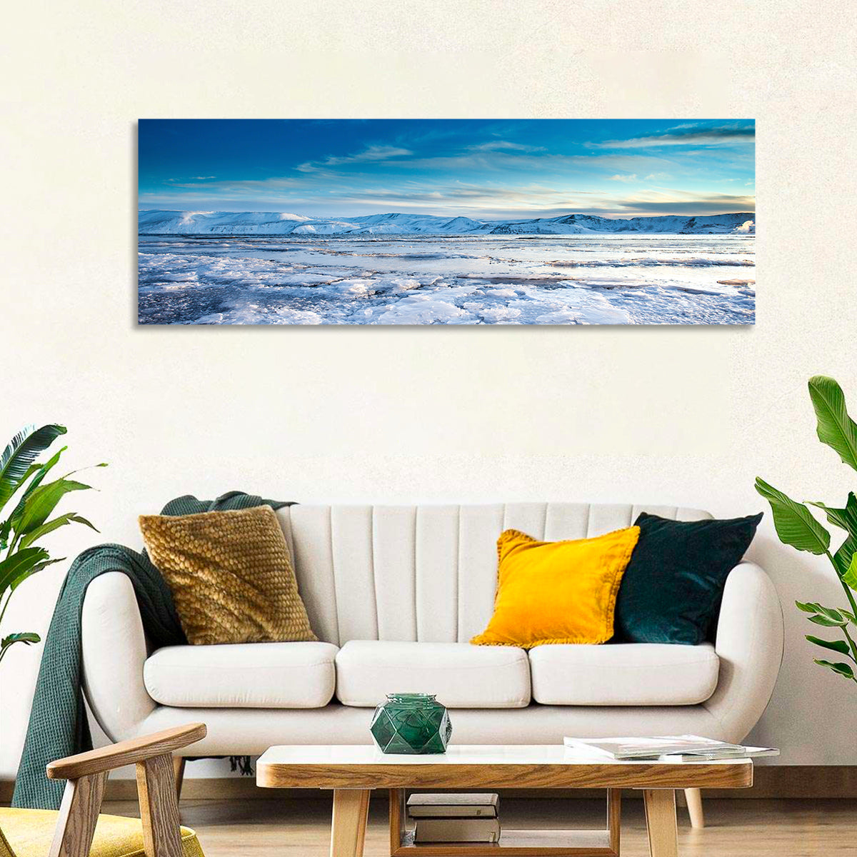 Kleifarvatn Winter Horizon Wall Art