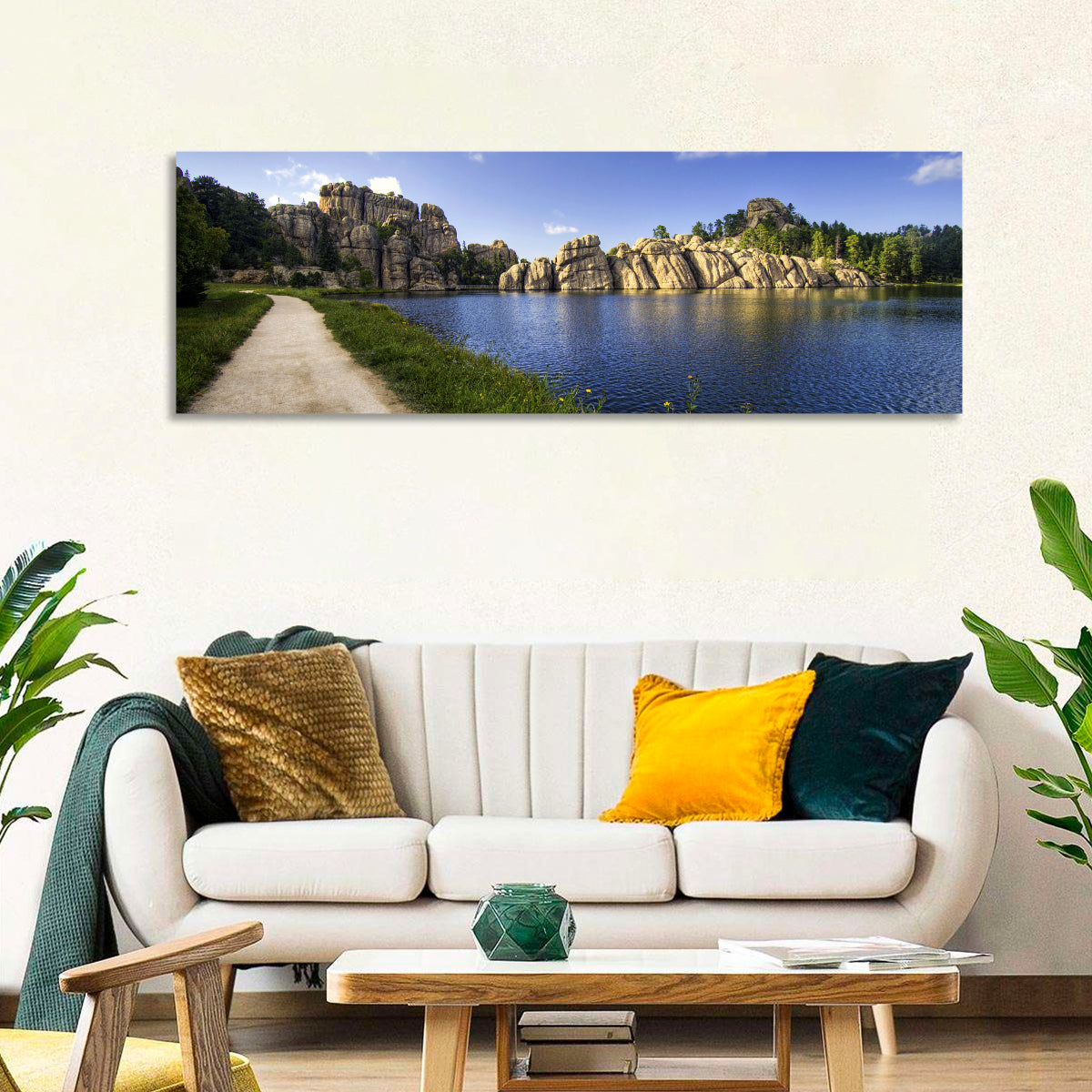 Sylvan Lake Trail, Black Hills Wall Art in a room, panoramic