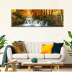 Autumn Forest Waterfall Wall Art