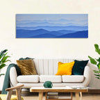 Misty Blue Mountain Valley Wall Art