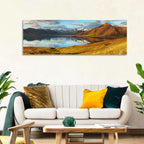 Icelandic Mountain Lake at Golden Hour Wall Art