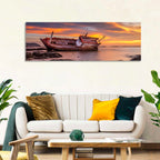 Shipwreck at Sunset Wall Art