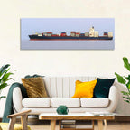 Container Ship on the Ocean Wall Art