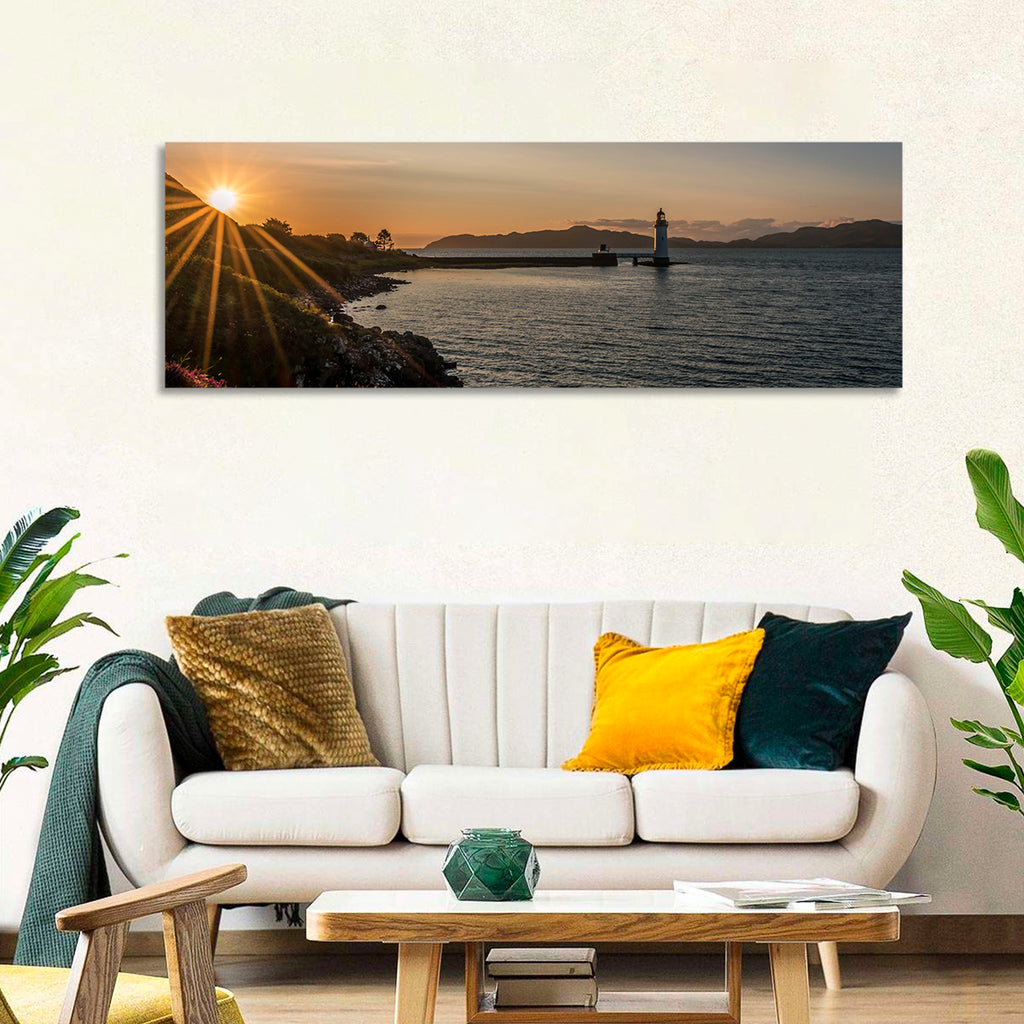 Dunollie Lighthouse Golden Hour Wall Art