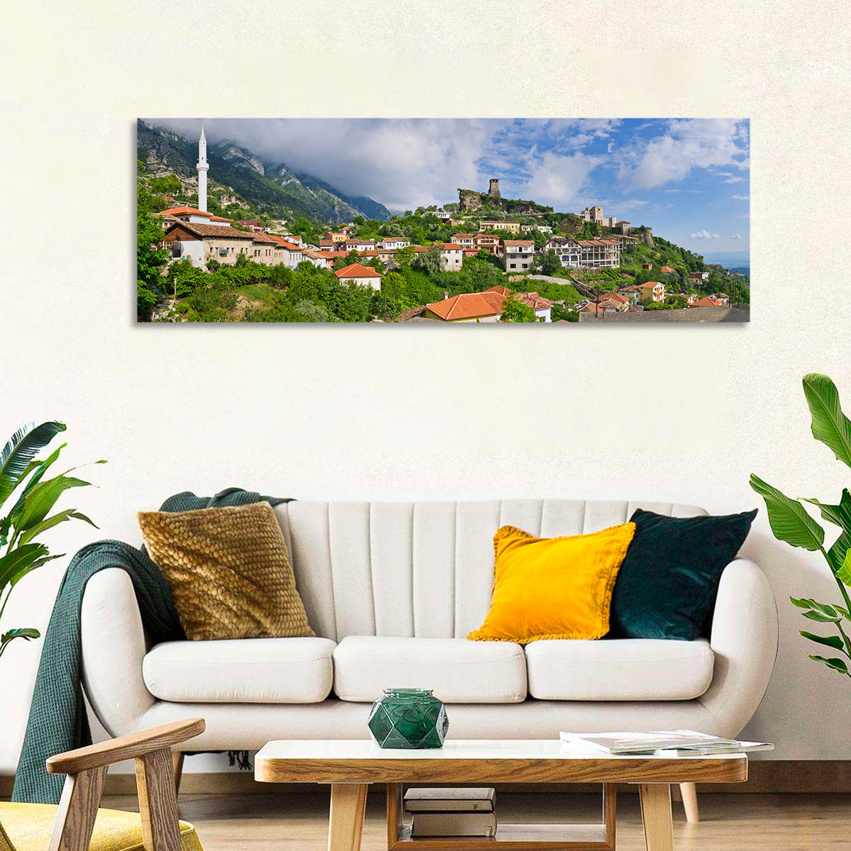Krujë Castle Ruins, Albania Wall Art in a room, panoramic
