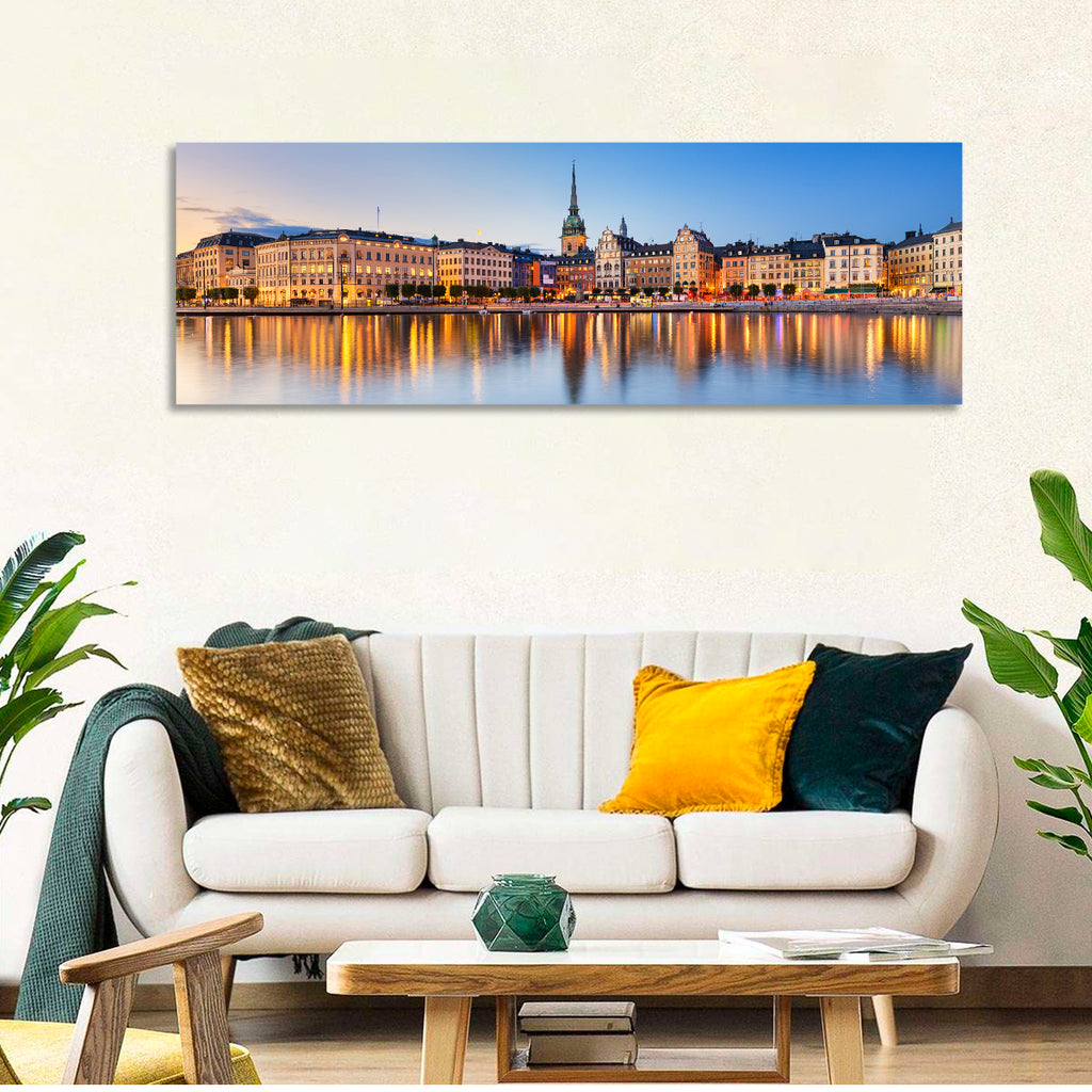 Gamla Stan Night Reflections Wall Art