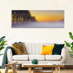 Winter Fog at Sunset Wall Art