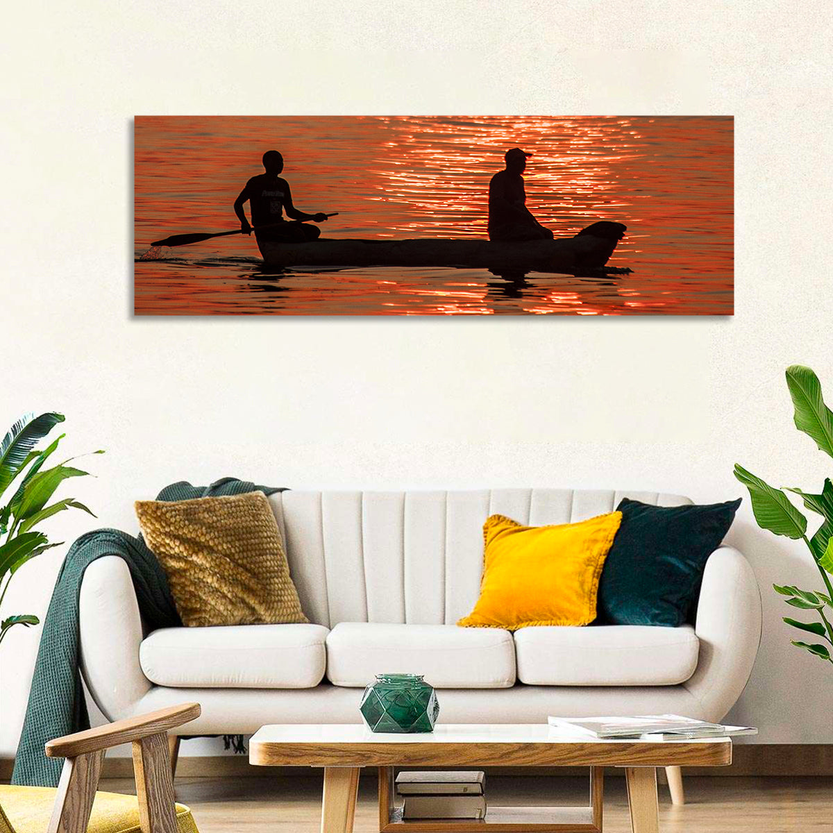 Sailing Boat at Sunset Wall Art