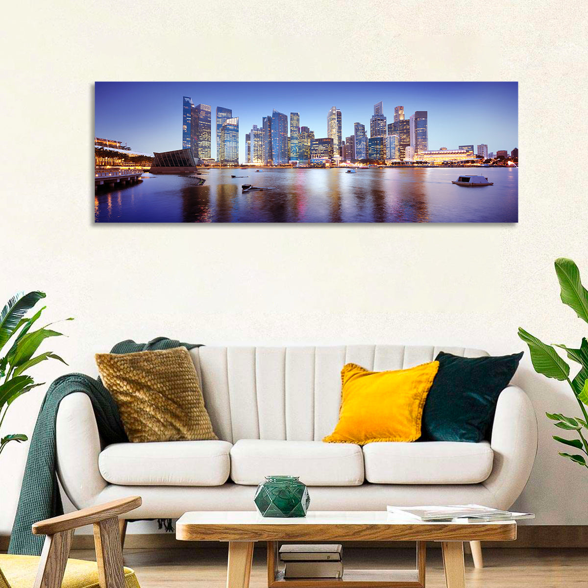 Singapore Marina Bay Skyline at Twilight Wall Art