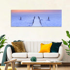 Frosted Jetty at Sunrise Wall Art