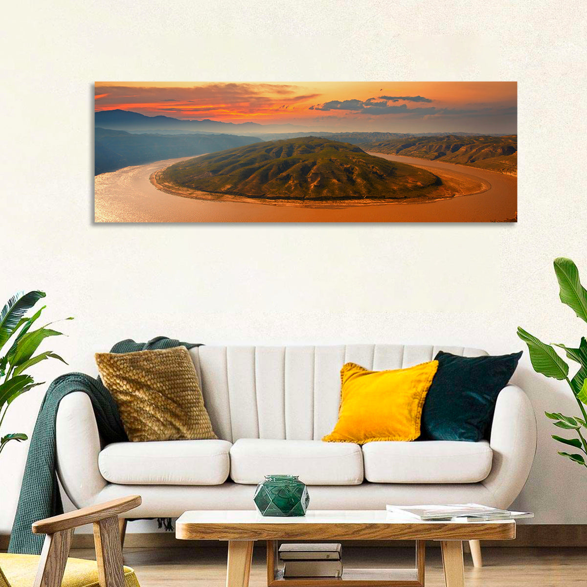 Yellow River Qianshan Bend Wall Art