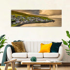 Coastal Village at Golden Hour Wall Art