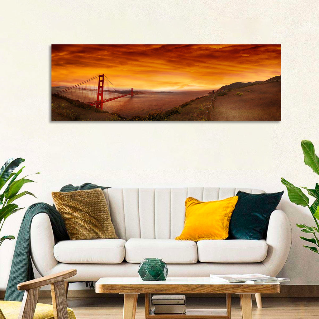Golden Gate Bridge at Sunset Wall Art