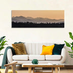 Lavender Mountain Ridge Silhouettes Wall Art