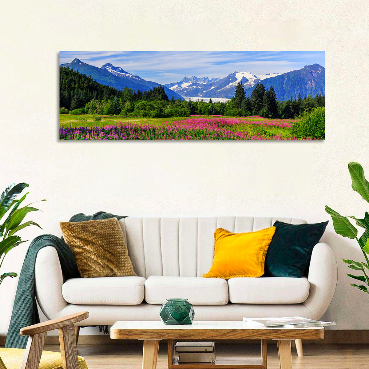 Juneau Meadow with Mendenhall Glacier Wall Art