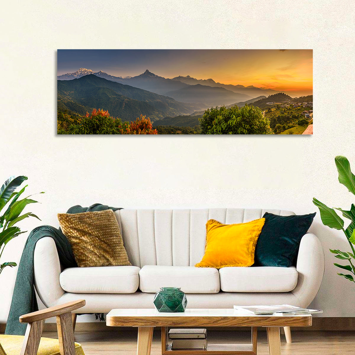 Annapurna Sunrise Over Pokhara Wall Art