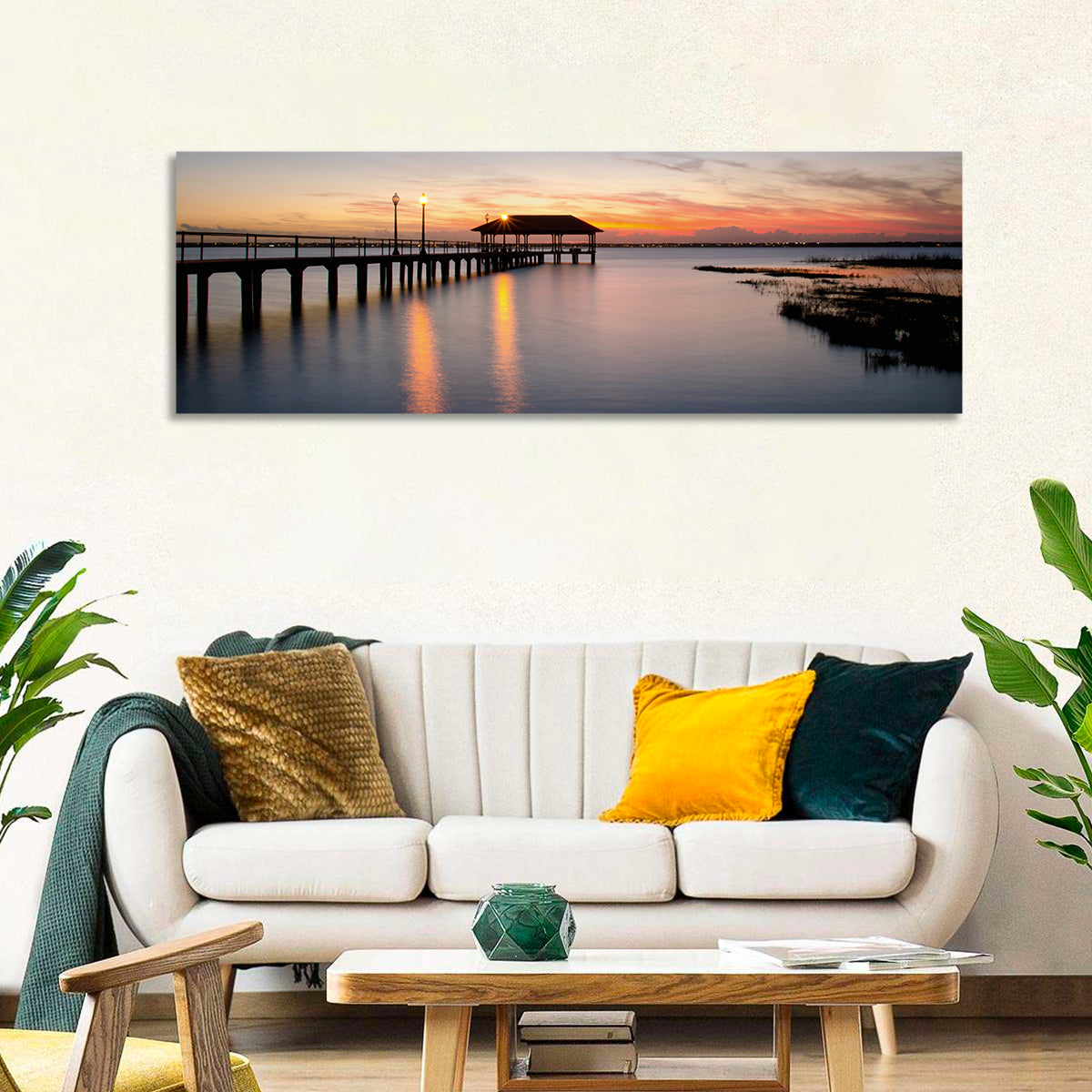 Lake Jackson Pier Sunset Wall Art