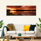 Sunset Lake Reflection Wall Art