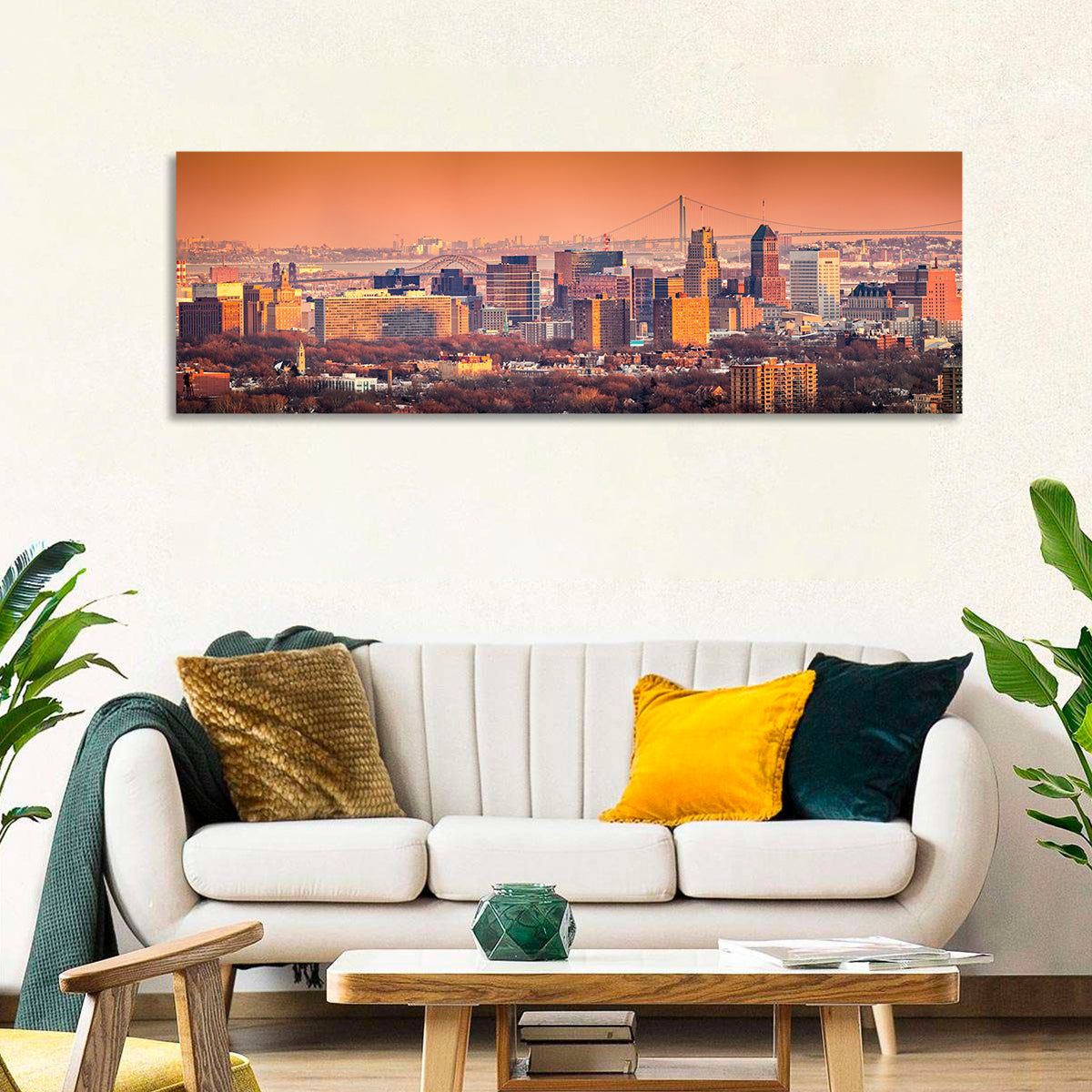 Newark Golden Hour Skyline Wall Art