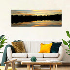 Lake Charles Golden Sunset Wall Art