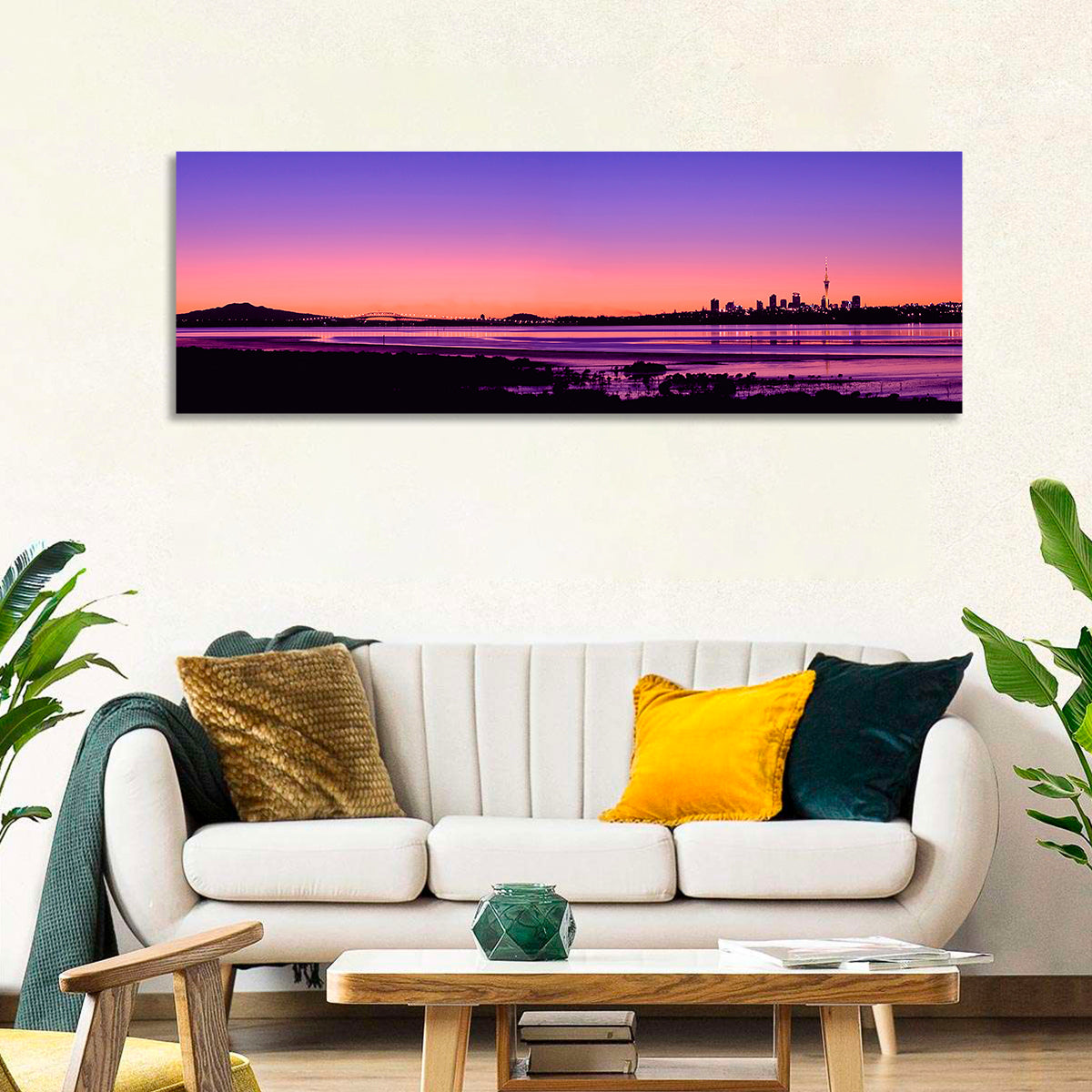 Auckland Skyline at Twilight Wall Art
