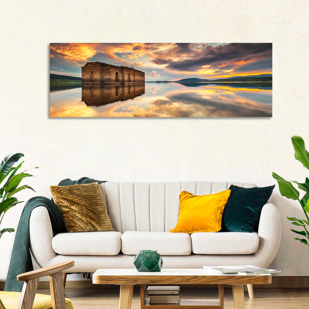 Sunken Church at Zhrebchevo Dam Wall Art