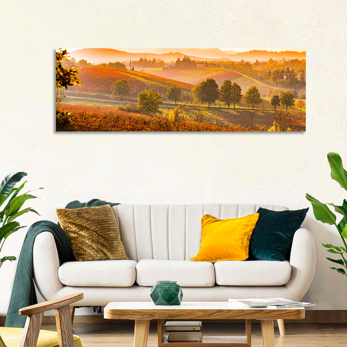 Golden Hour Vineyard Hills Wall Art