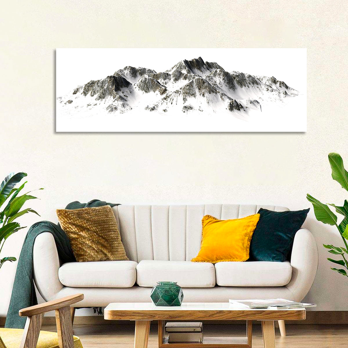 Winter Snow-capped Mountain Range Wall Art