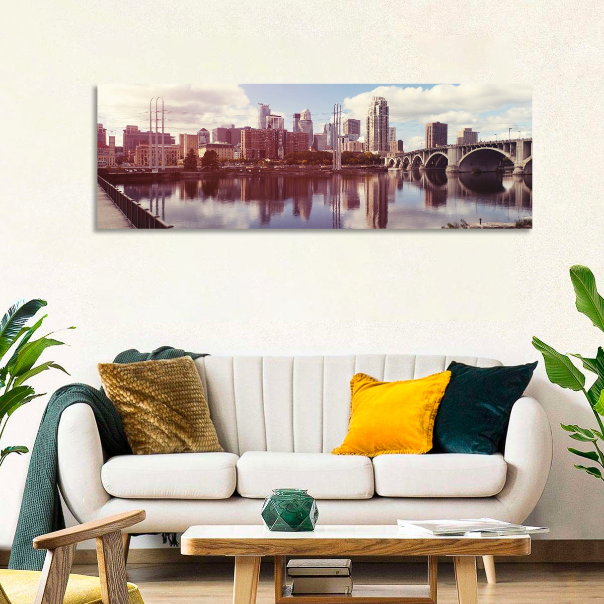 Minneapolis Skyline at Third Avenue Bridge Wall Art