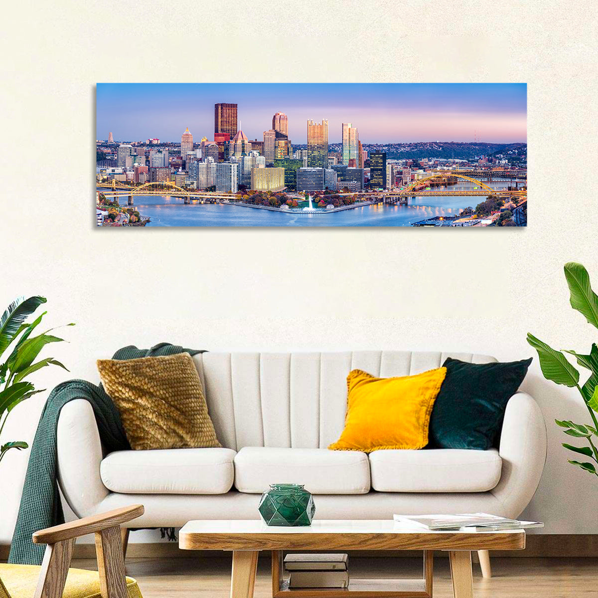 Pittsburgh Twilight Skyline Wall Art