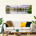 Copenhagen Lake at Sunset Wall Art