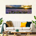 Texas Bluebonnet Field at Sunset Wall Art