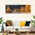 Autumn River Through Golden Forest Wall Art