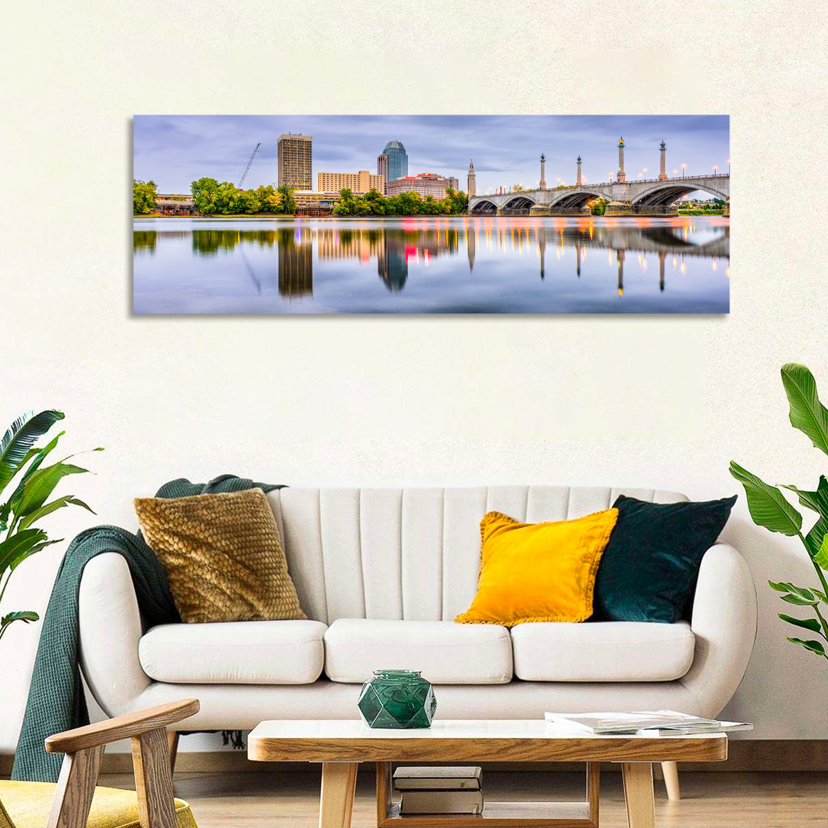 Springfield Memorial Bridge Skyline Wall Art
