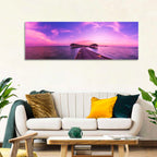 Sunset Pier Overwater Bungalows Wall Art