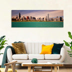 Chicago Skyline Above Lake Michigan Wall Art