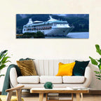 Misty Docked Cruise Ship Wall Art