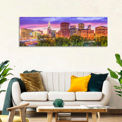 Hartford City Skyline Wall Art