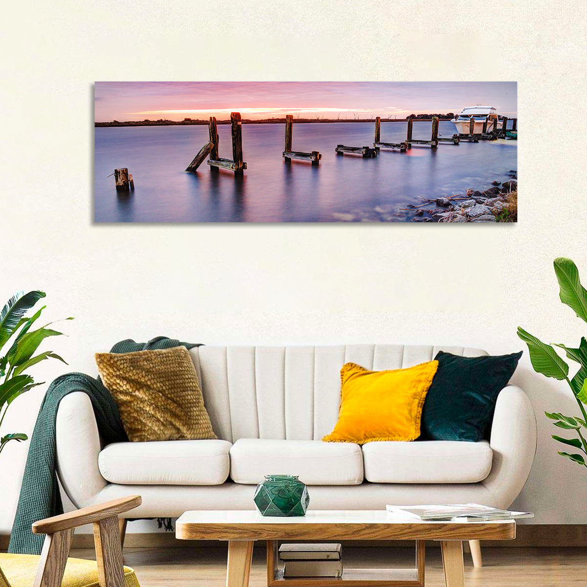 Bayou Lafourche Dock Sunrise Wall Art