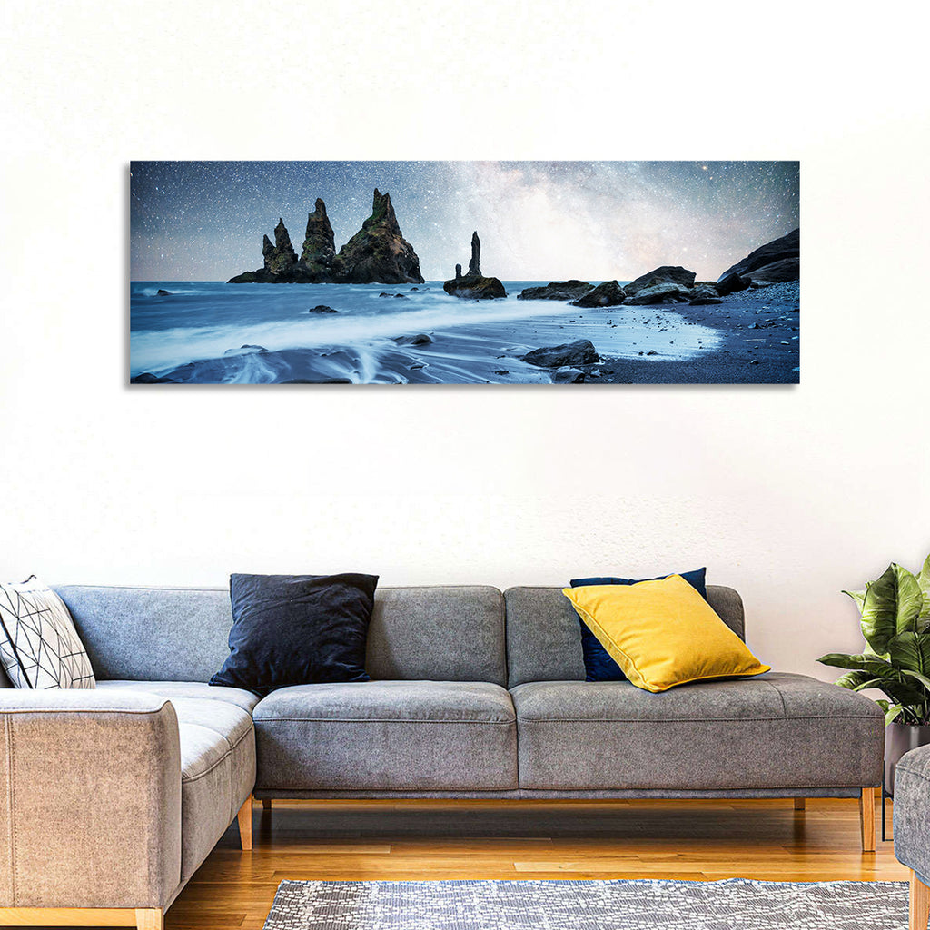 Reynisdrangar Sea Stacks Night Wall Art