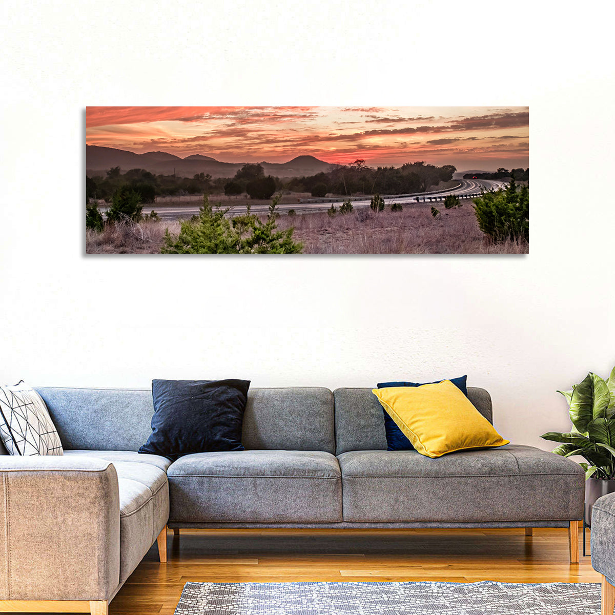 Sunset Curve on Texas Highway 16 Wall Art